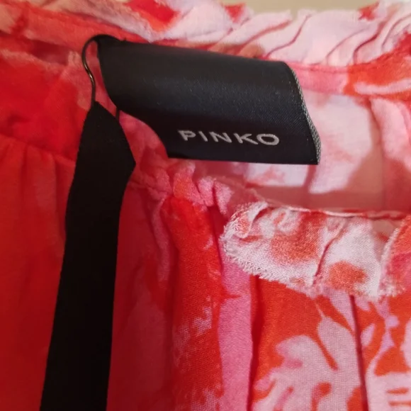 NWT PINKO Aquarius Tuta Jumpsuit  wide leg flutter sleeve pink sz 46 us 14 - Picture 10 of 11